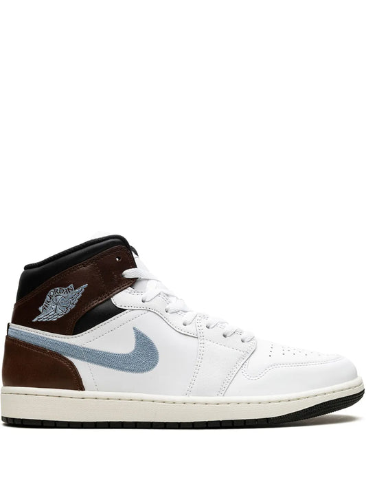 Air Jordan 1 Mid Se Brown/Blue/Grey Sneakers