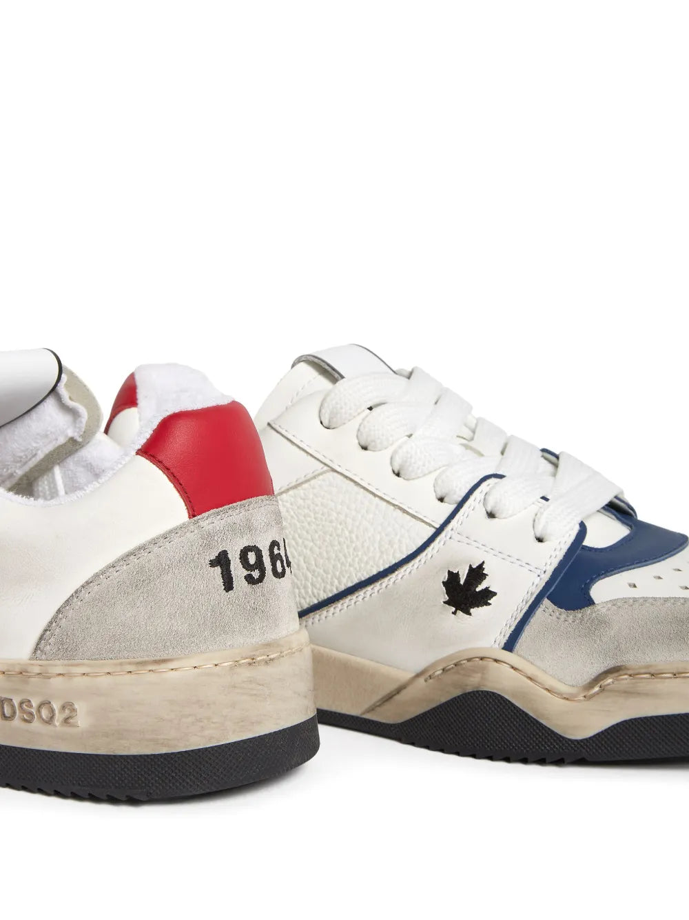 Dsquared2 Skate Distressed Lace-Up Sneakers