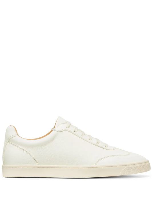 Brunello Cucinelli Logo-Print Leather Sneakers