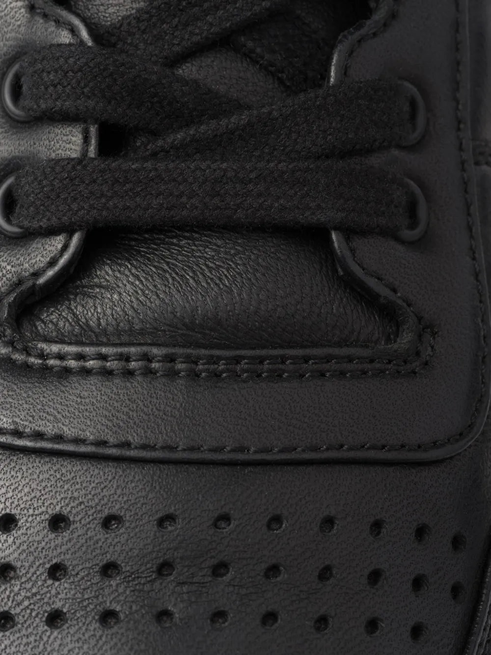 Prada Enamel-Triangle Leather Sneakers
