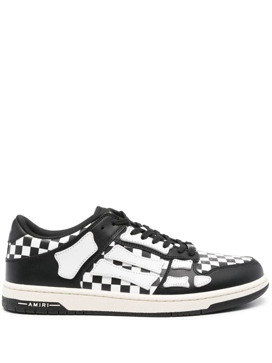 Amiri Skel Top Low Check-Pattern Sneakers