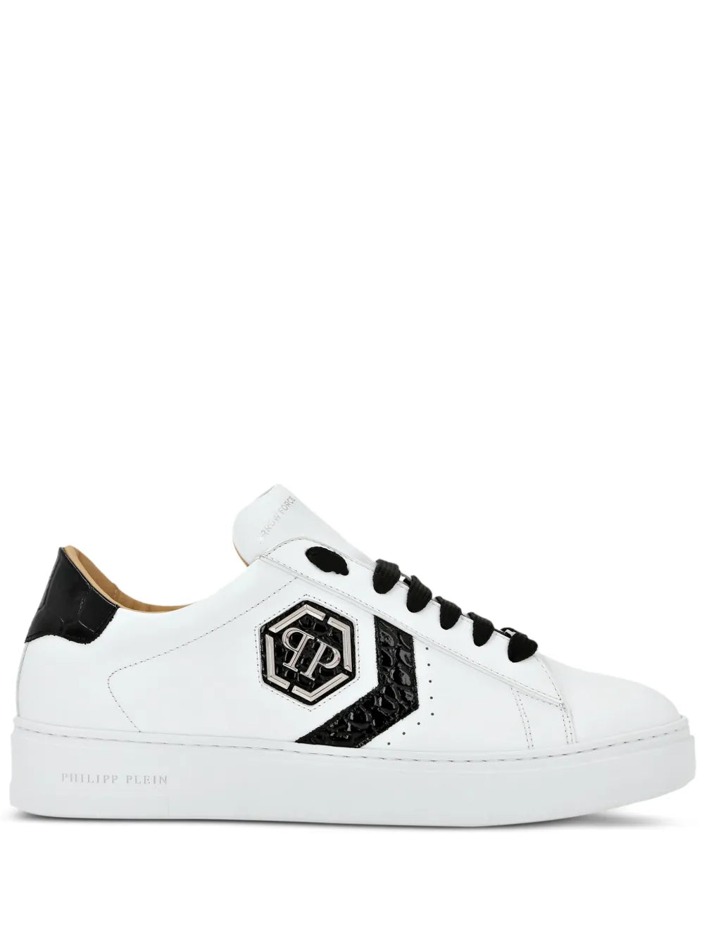 Philipp Plein Logo-Patch Panelled Leather Sneakers