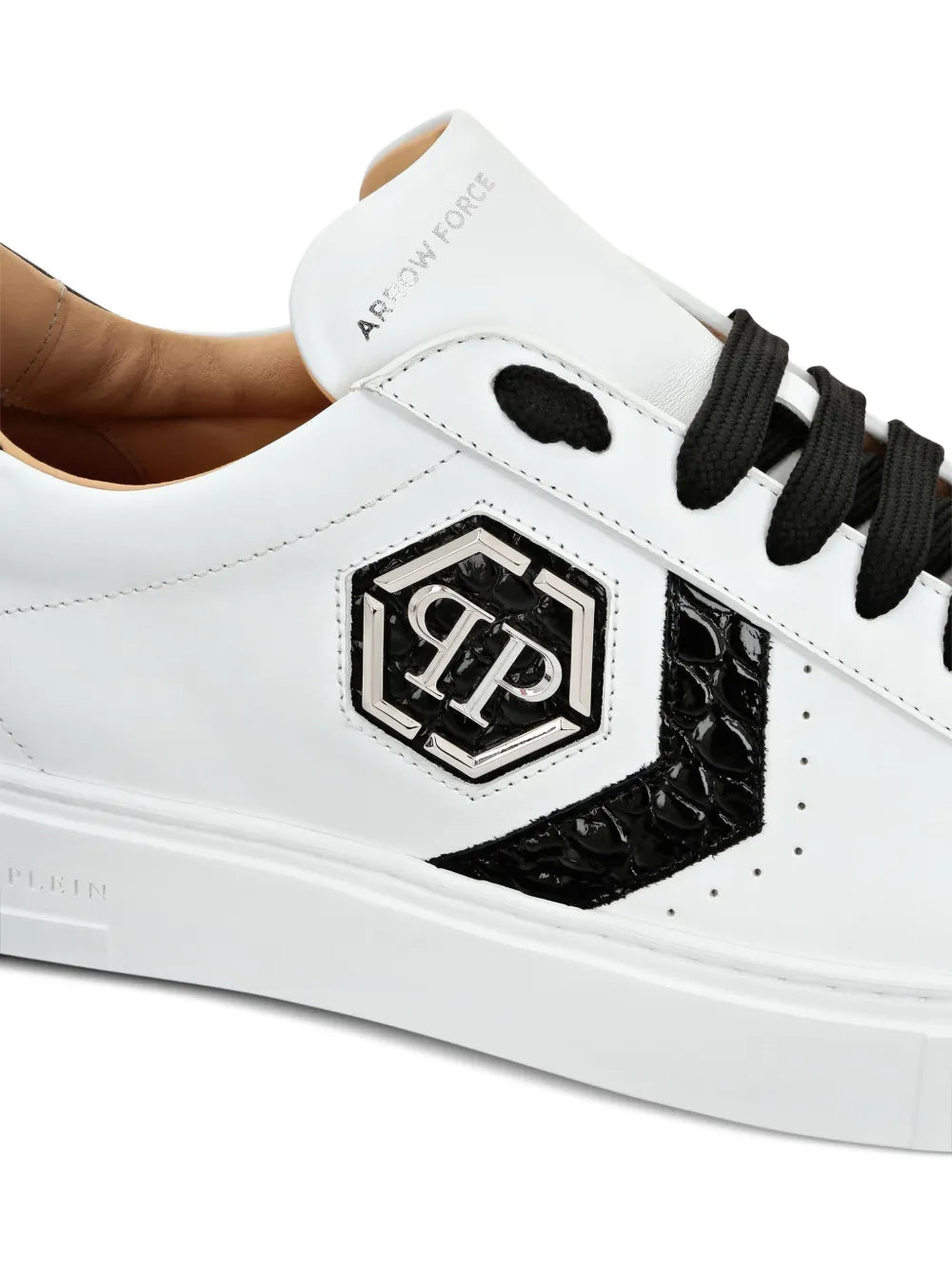 Philipp Plein Logo-Patch Panelled Leather Sneakers