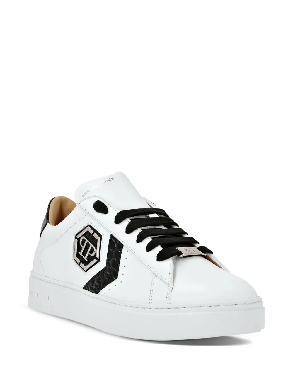 Philipp Plein Logo-Patch Panelled Leather Sneakers