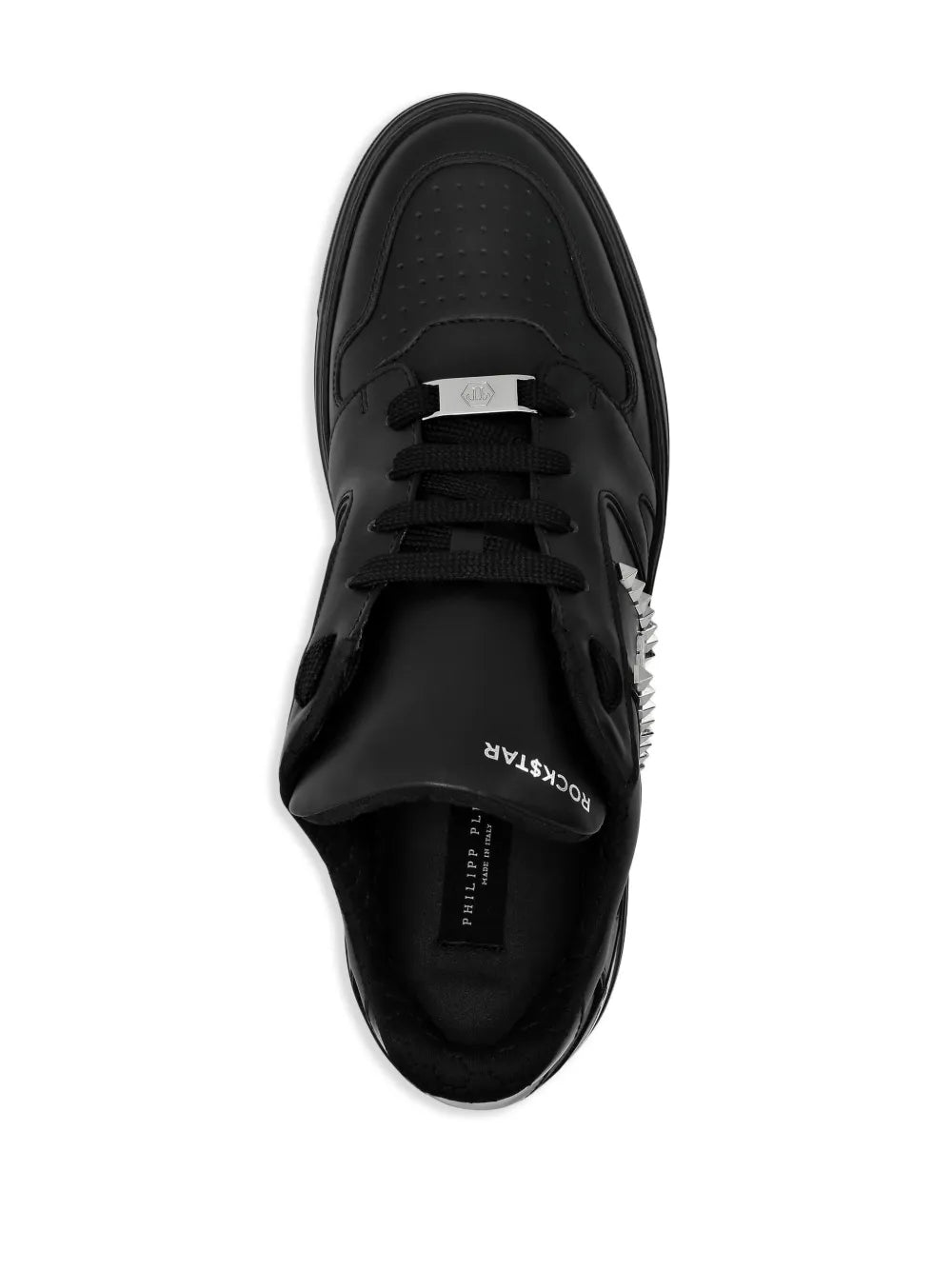 Philipp Plein Stud-Embellished Leather Sneakers