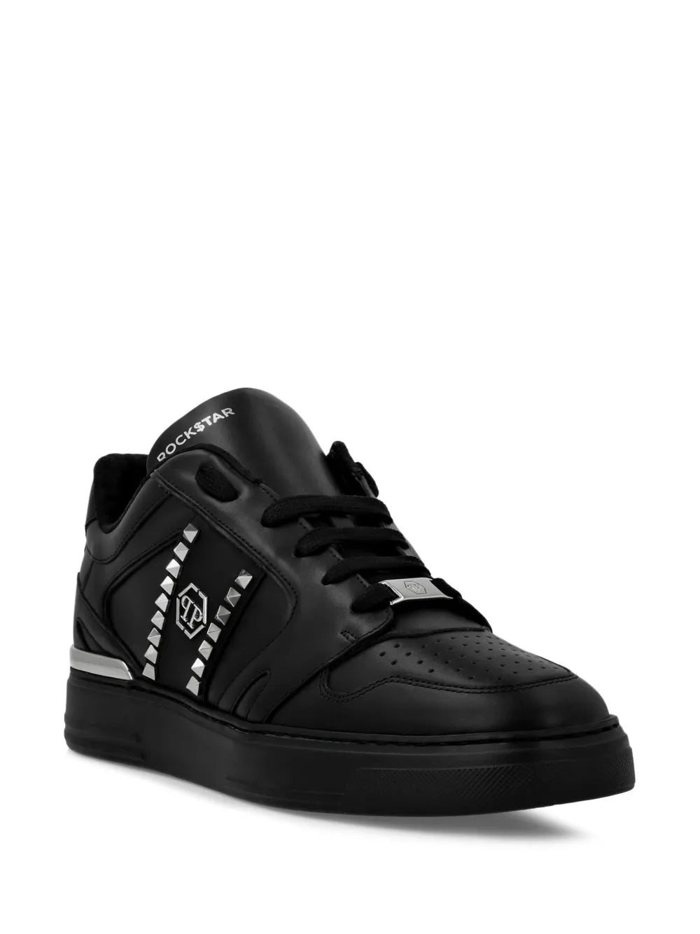 Philipp Plein Stud-Embellished Leather Sneakers