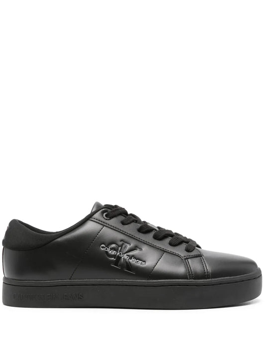 Calvin Klein Jeans Debossed-Logo Leather Sneakers