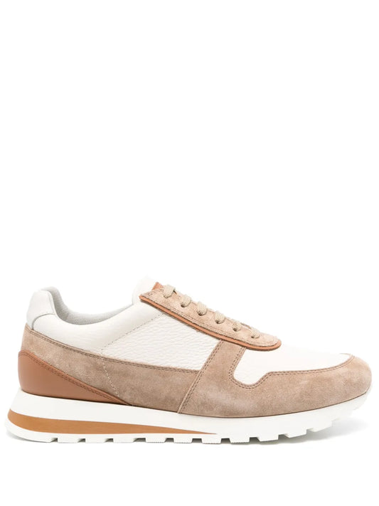 Brunello Cucinelli Panelled Leather Sneakers