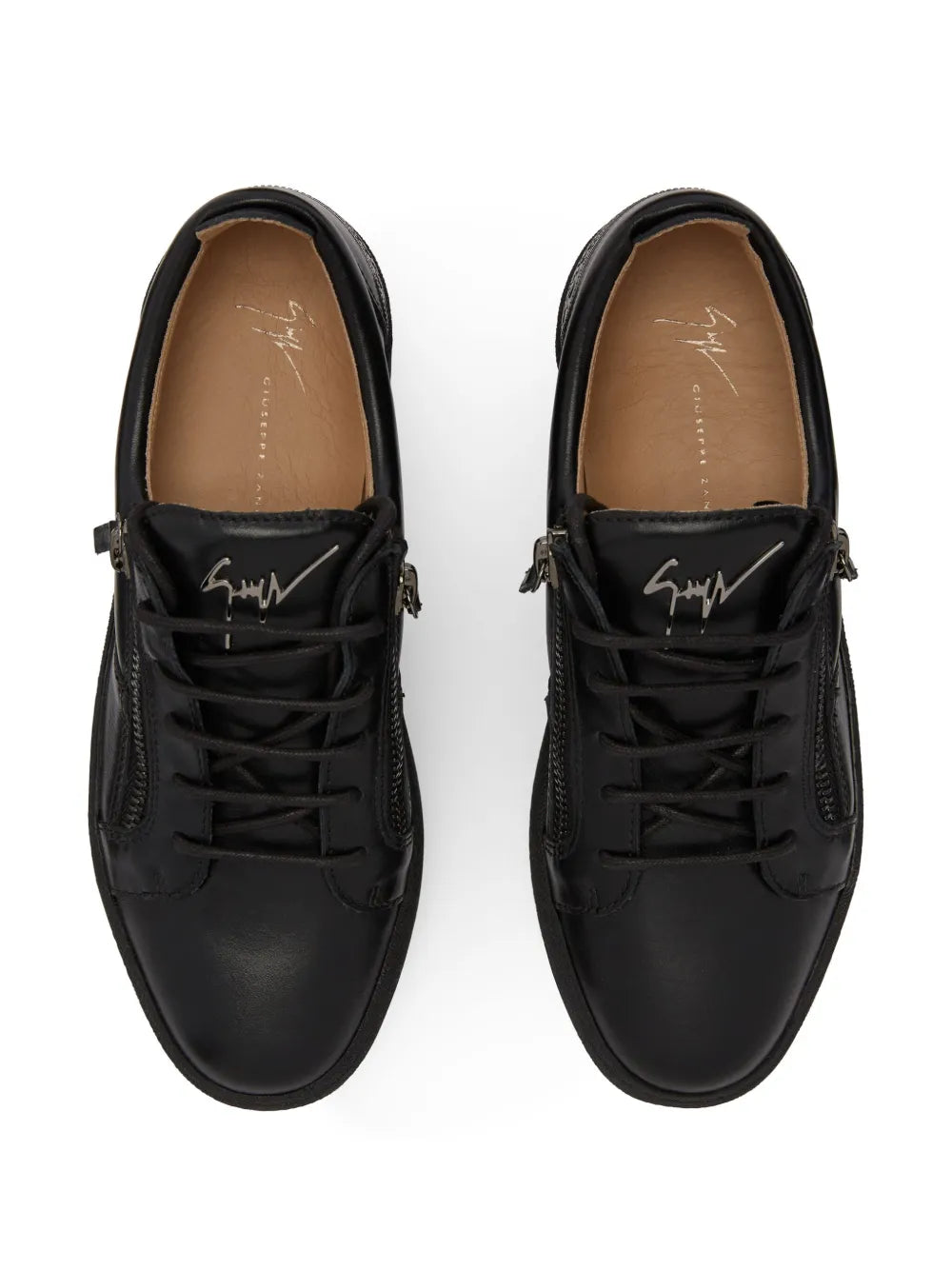 Giuseppe Zanotti Frankie Back-Plate Double-Zip Low-Top Sneakers