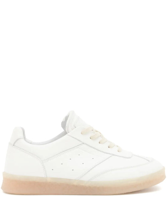 MM6 Maison Margiela Stitch-Logo Leather