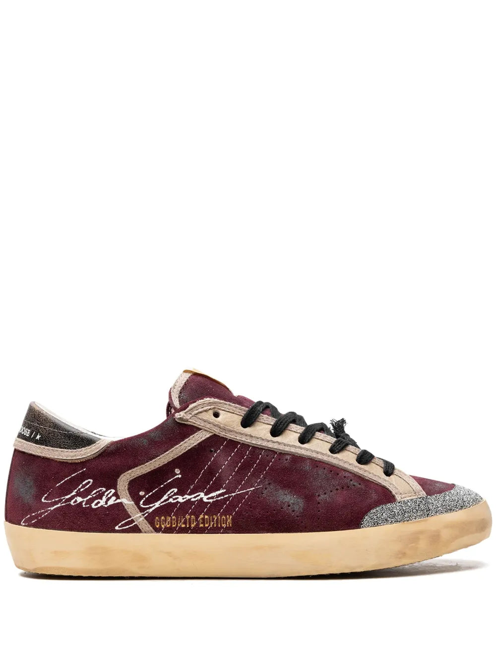 Golden Goose Super-Star Penstar Wine Red/Black Sneakers