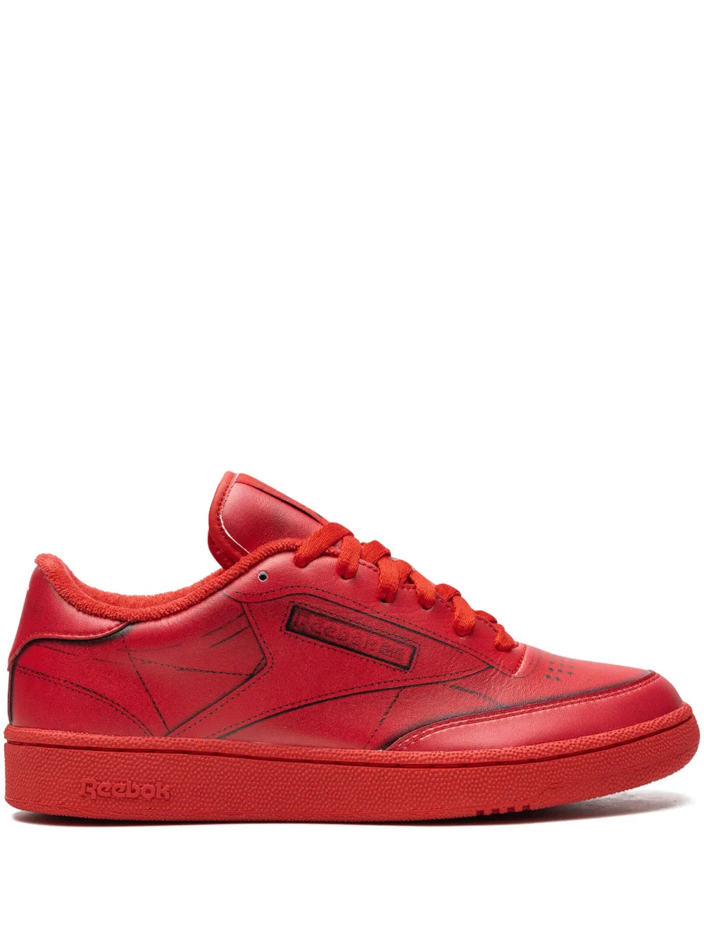 Reebok X Maison Margiela Club C Vector Red Sneakers