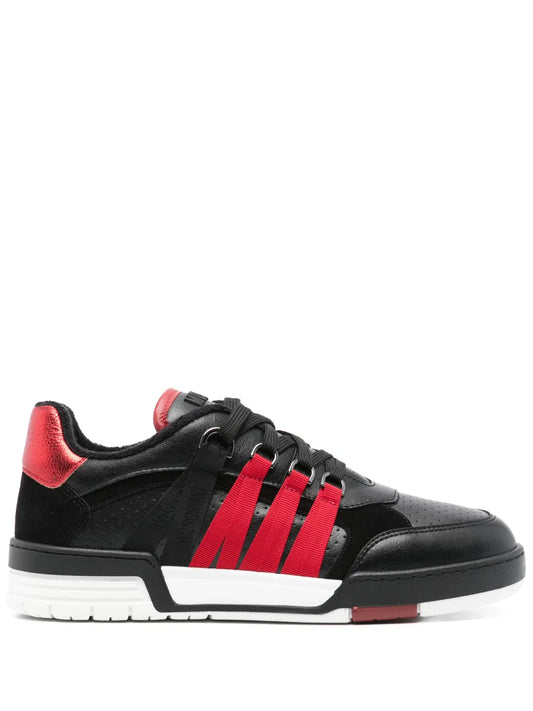 Moschino Panelled Leather Sneakers