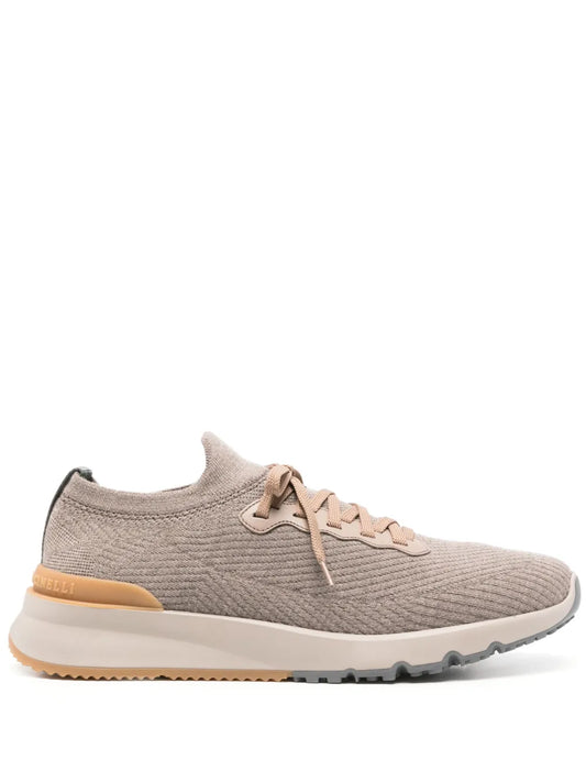 Brunello Cucinelli Knitted-Upper Sneakers