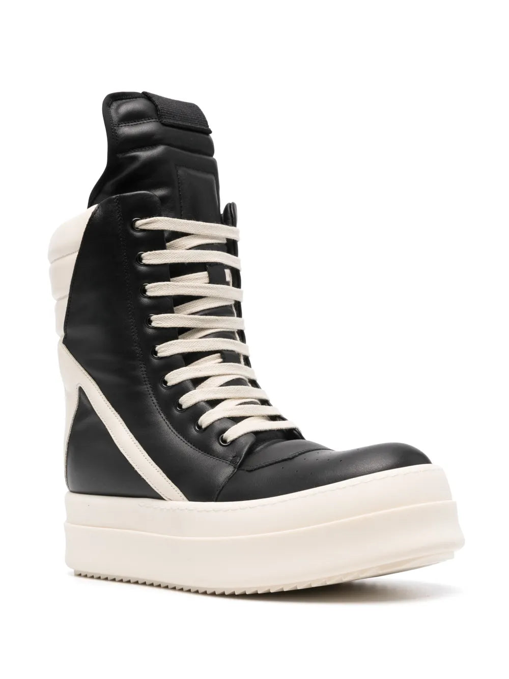 Rick Owens Mega Geobasket Leather Sneakers