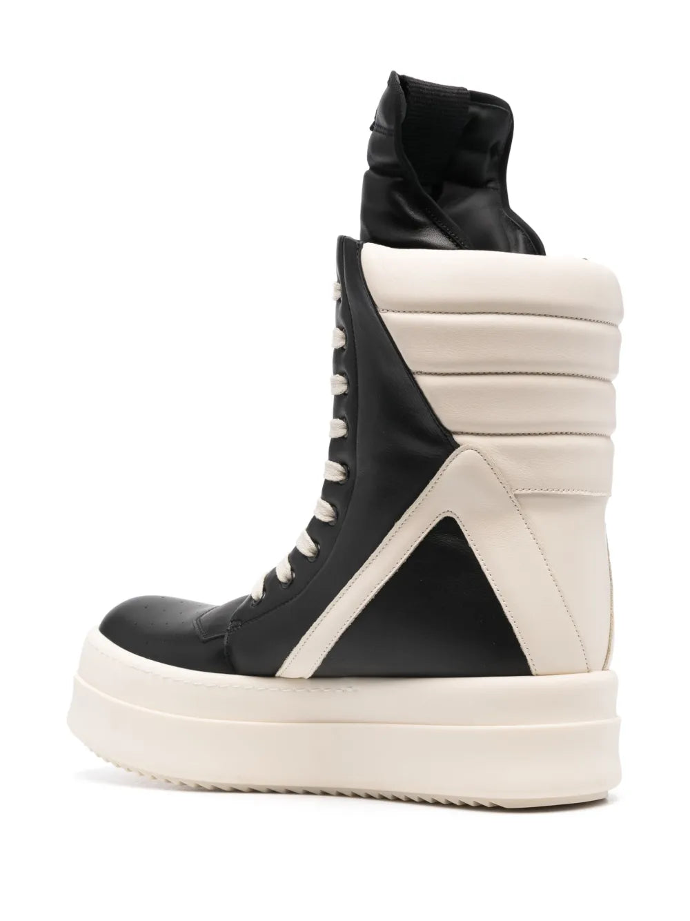 Rick Owens Mega Geobasket Leather Sneakers