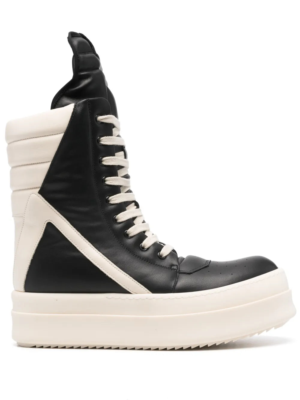 Rick Owens Mega Geobasket Leather Sneakers