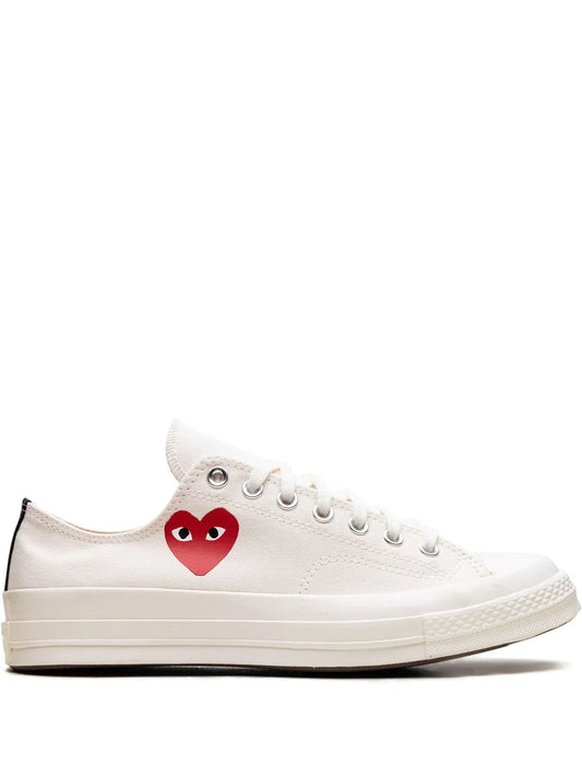 Comme Des Gar ns Play X Converse Chuck 70 Milk / Black / Red Sneakers