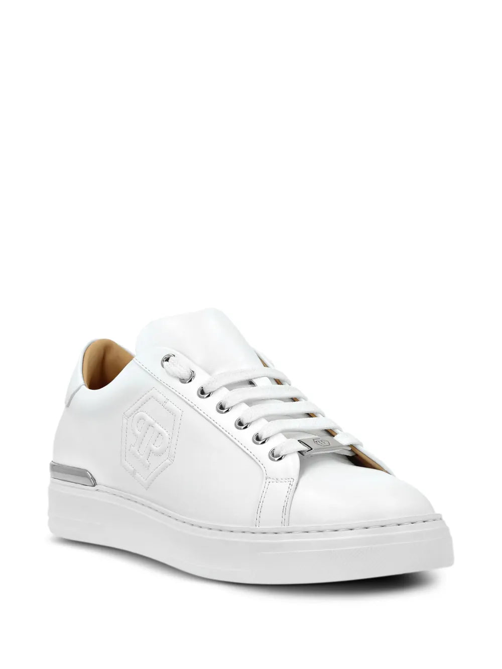 Philipp Plein Embossed Leather Sneakers