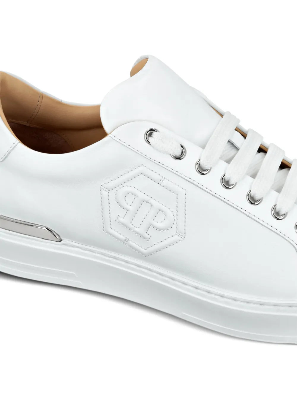 Philipp Plein Embossed Leather Sneakers