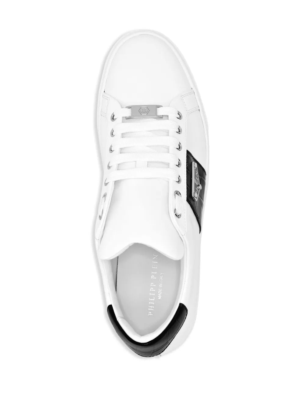 Philipp Plein Triangle Plein-Plaque Leather Sneakers