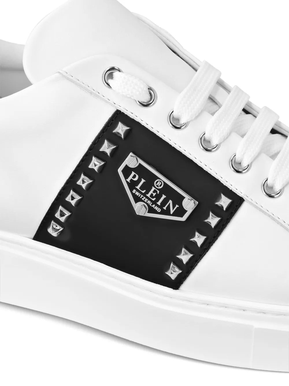 Philipp Plein Leather Hexagon Sneakers