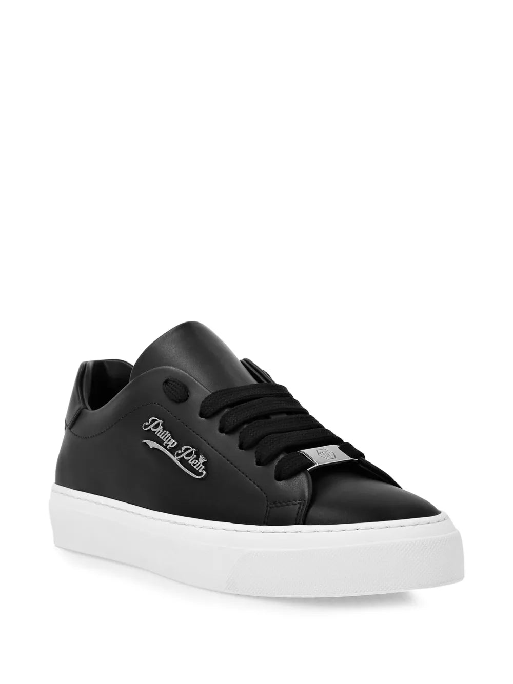 Philipp Plein Signature-Print Leather Sneakers
