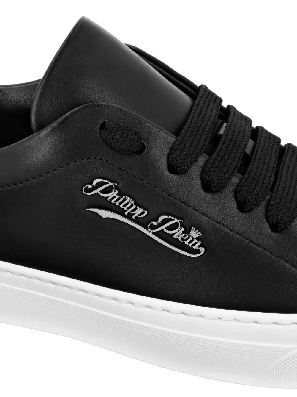 Philipp Plein Signature-Print Leather Sneakers