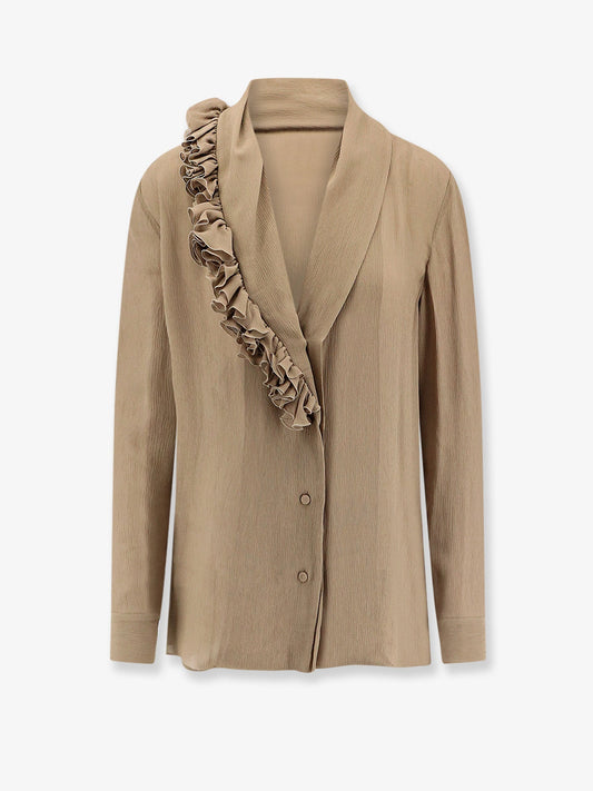 Alberta Ferretti Women Crepe Shirt With Ruffles