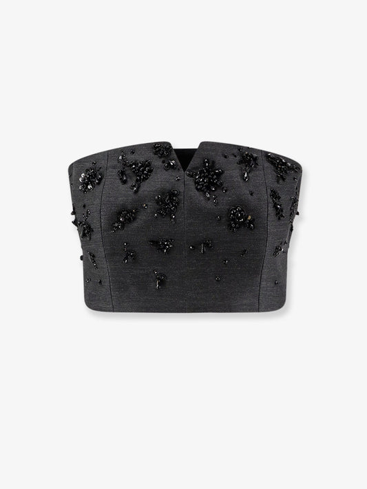 Alberta Ferretti Women Virgin Wool Top With Sequins