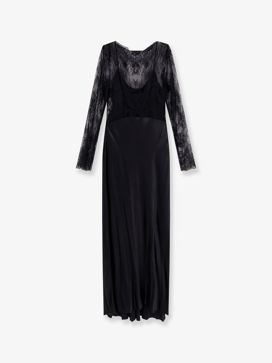 Alberta Ferretti Women Long Dress With Lace Insert
