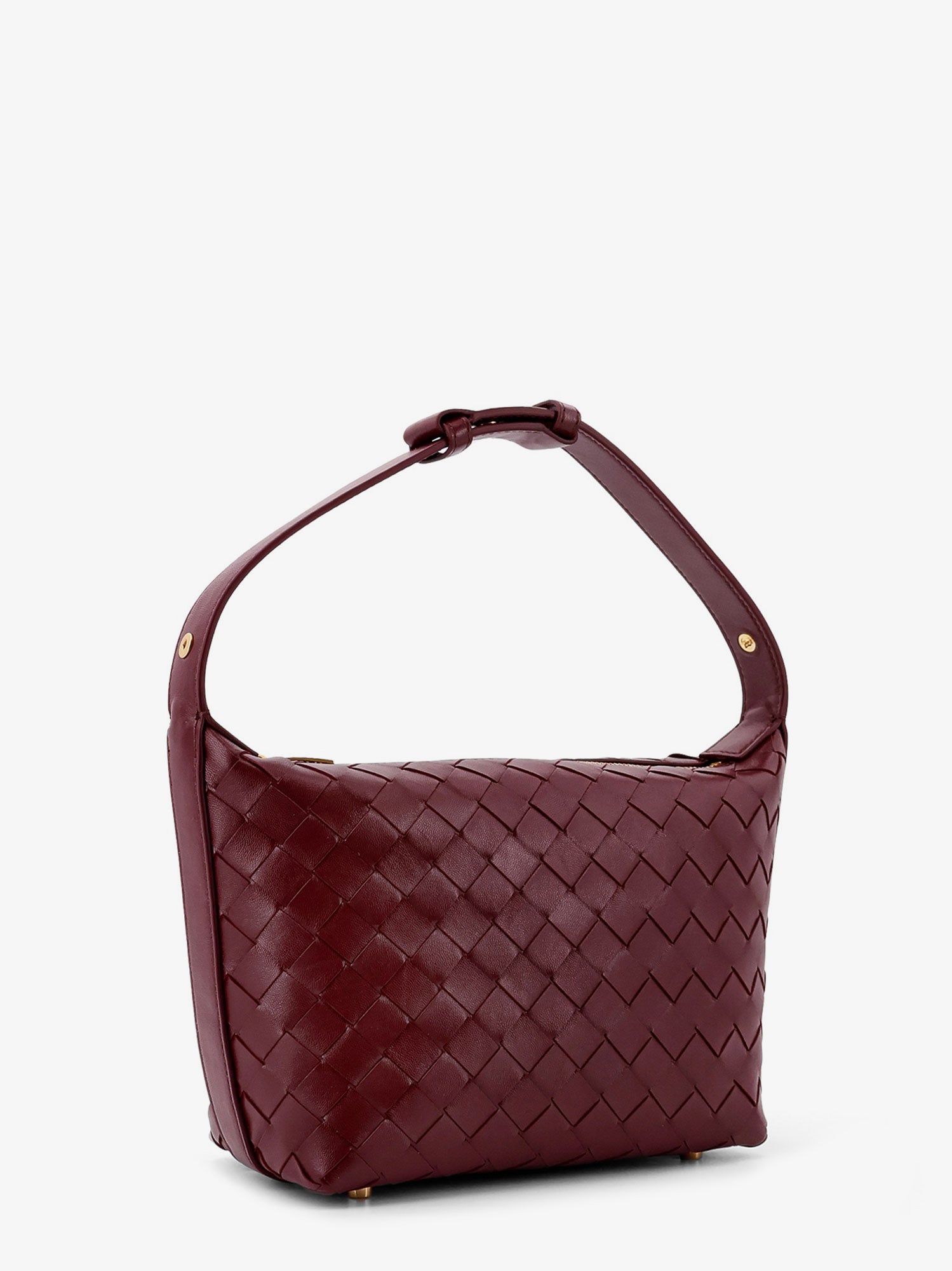 Bottega Veneta Women Wallace Leather Shoulder Bag With Intrecciato Motif