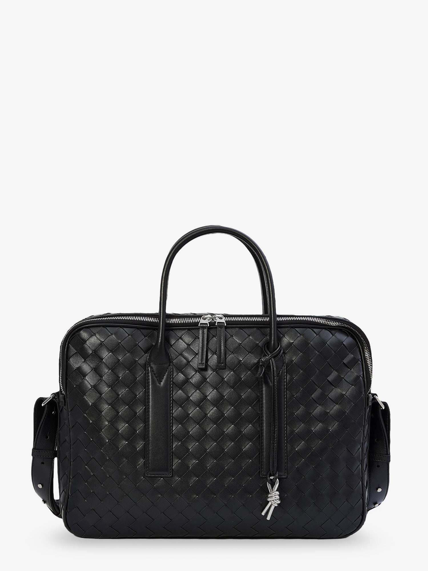 Bottega Veneta Men Getaway Leather Briefcase