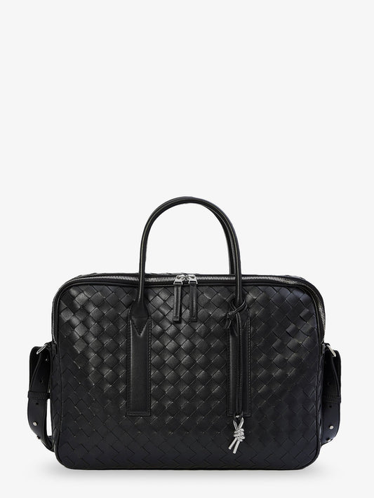 Bottega Veneta Men Getaway Leather Briefcase