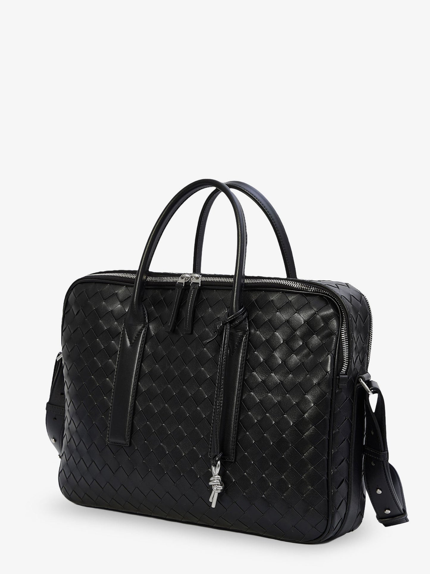 Bottega Veneta Men Getaway Leather Briefcase
