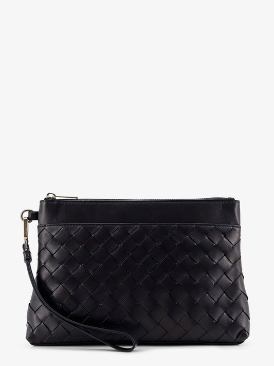 Bottega Veneta Men Intrecciato Prism Leather Pochette