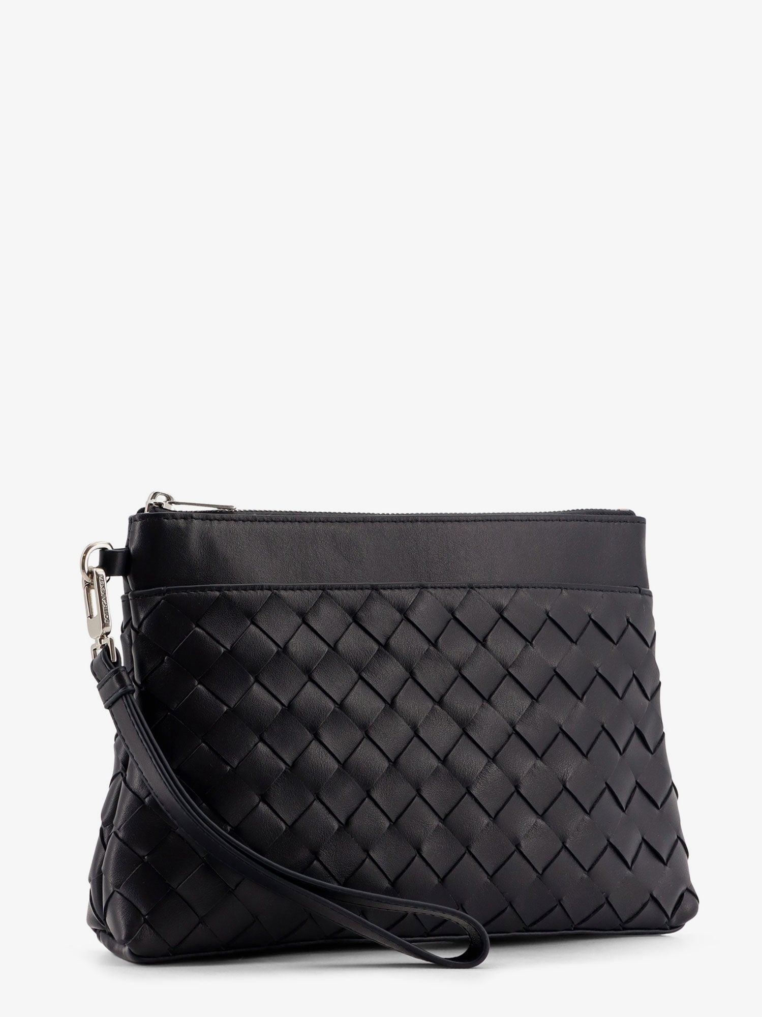 Bottega Veneta Men Intrecciato Prism Leather Pochette