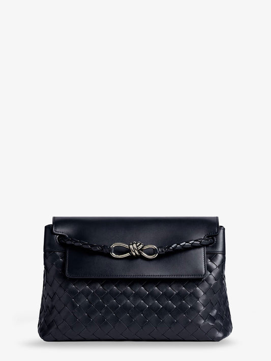 Bottega Veneta Men Andiamo Messenger Shoulder Bag In Woven Leather With Knot Detail