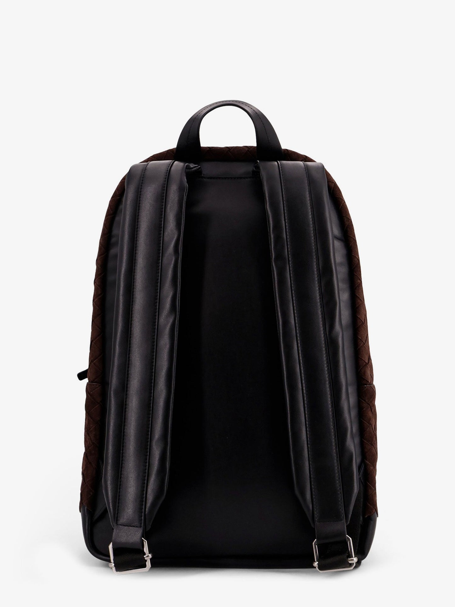 Bottega Veneta Men Suede Backpack With Intrecciato Motif