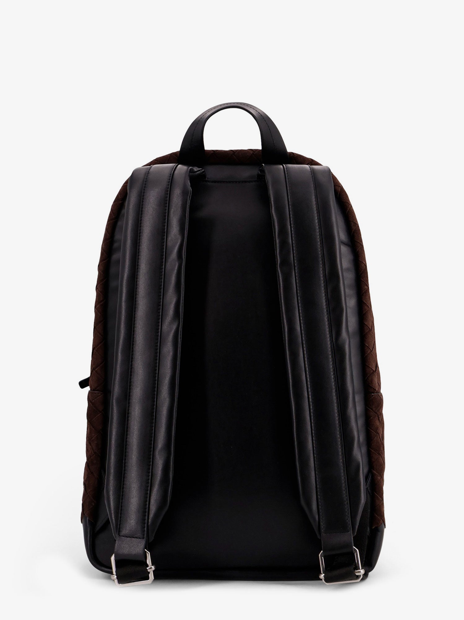 Bottega Veneta Men Suede Backpack With Intrecciato Motif