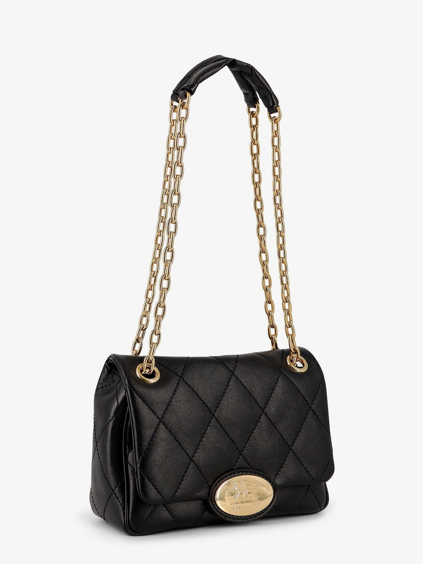 Burberry Women Strand Quilted Leather Crossbody Bag
