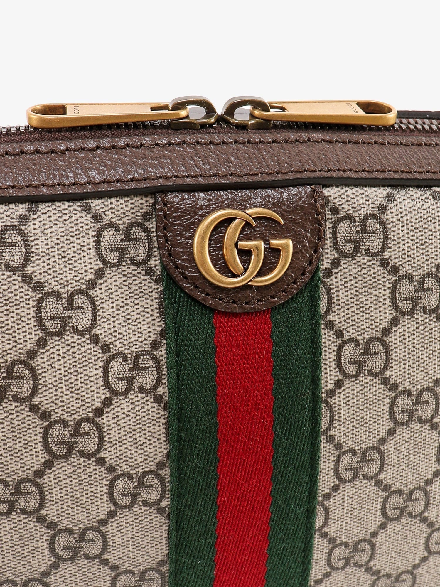 Gucci Men Ophidia Gg Supreme Fabric And Leather Crossbody Bag