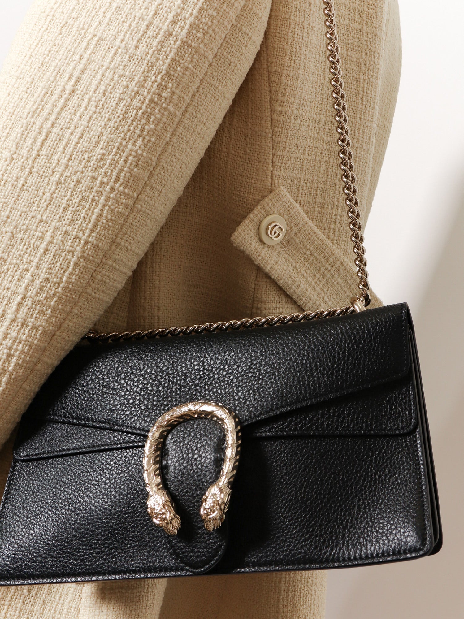 Gucci Women Dionysus Leather Shoulder Bag
