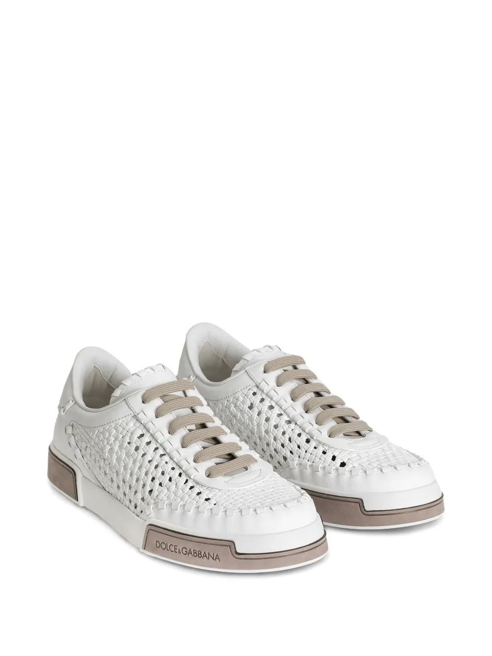 Dolce & Gabbana Woven Leather Sneakers