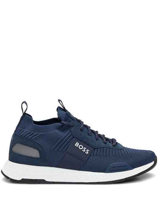 Boss Knitted-Upper Sneakers