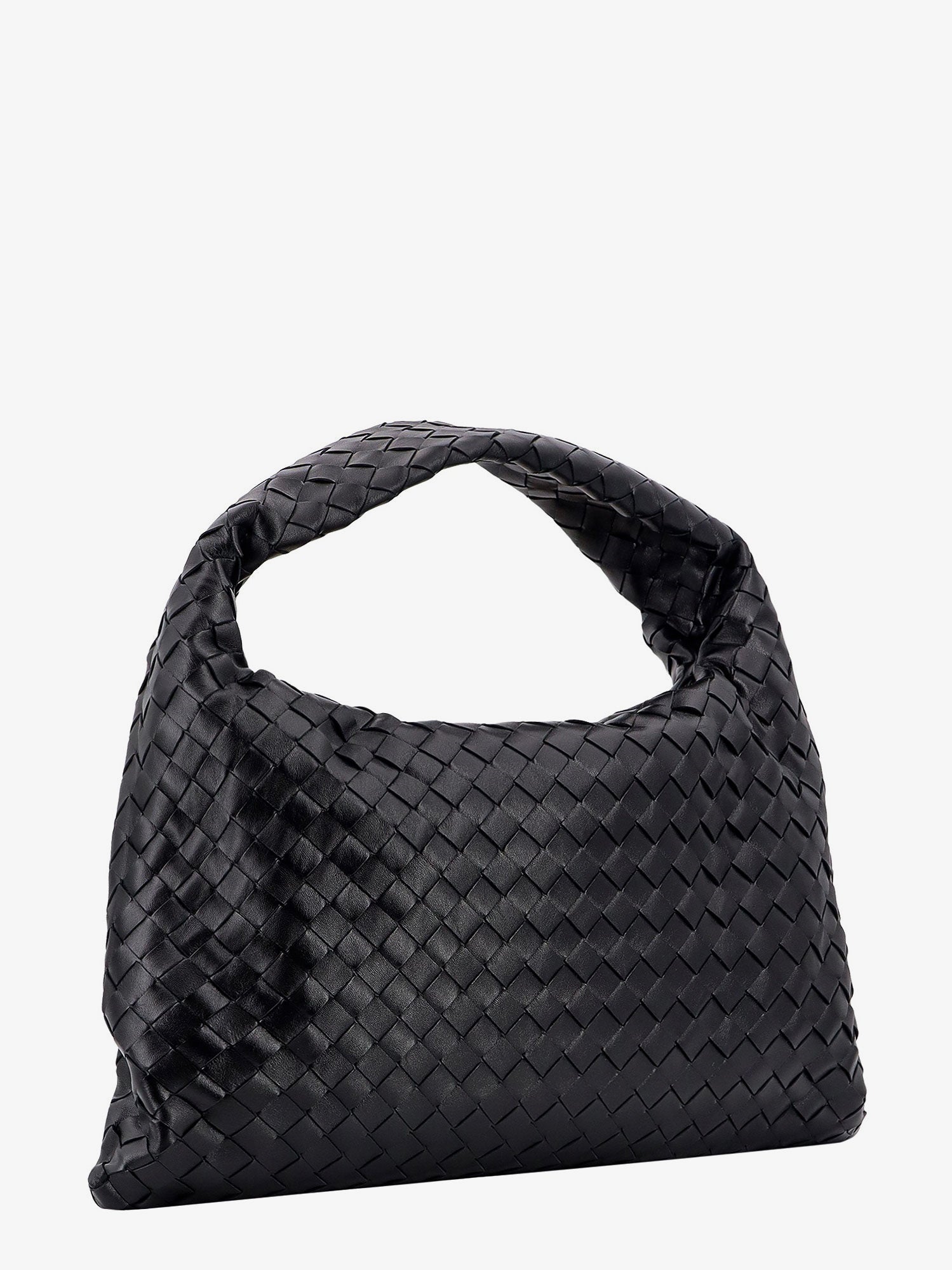Bottega Veneta Women Hop Leather Shoulder Bag With Intrecciato Motif