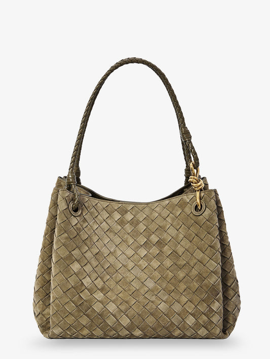 Bottega Veneta Women Parachute Large Suede Shoulder Bag