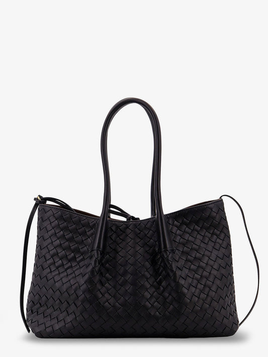 Bottega Veneta Women Pinacoteca Leather Handbag With Intrecciato Motif