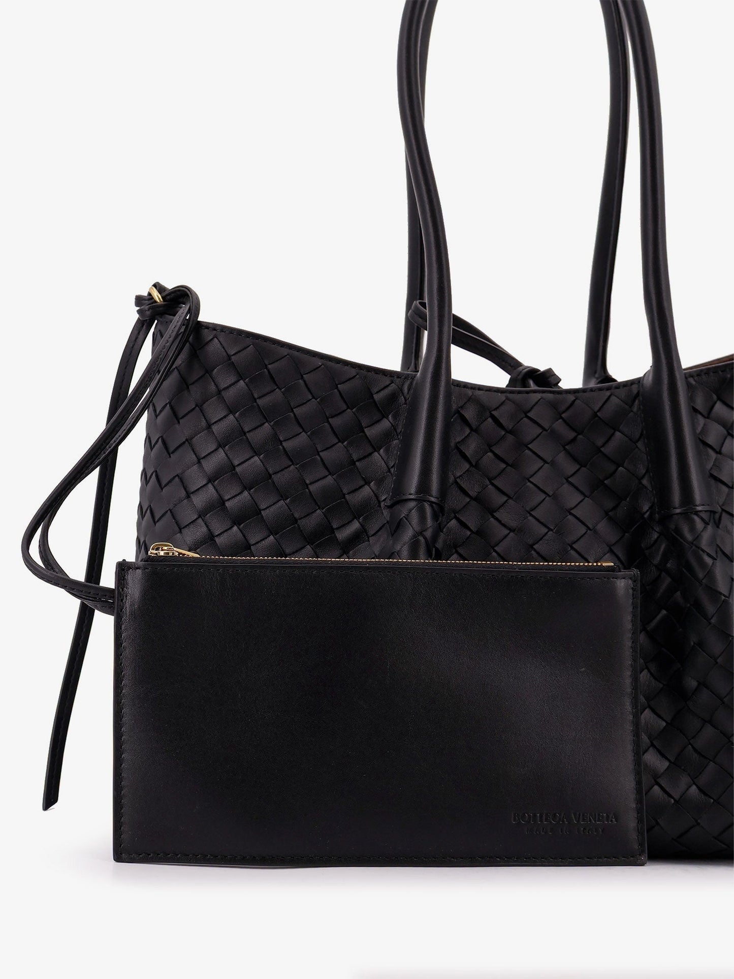Bottega Veneta Women Pinacoteca Leather Handbag With Intrecciato Motif