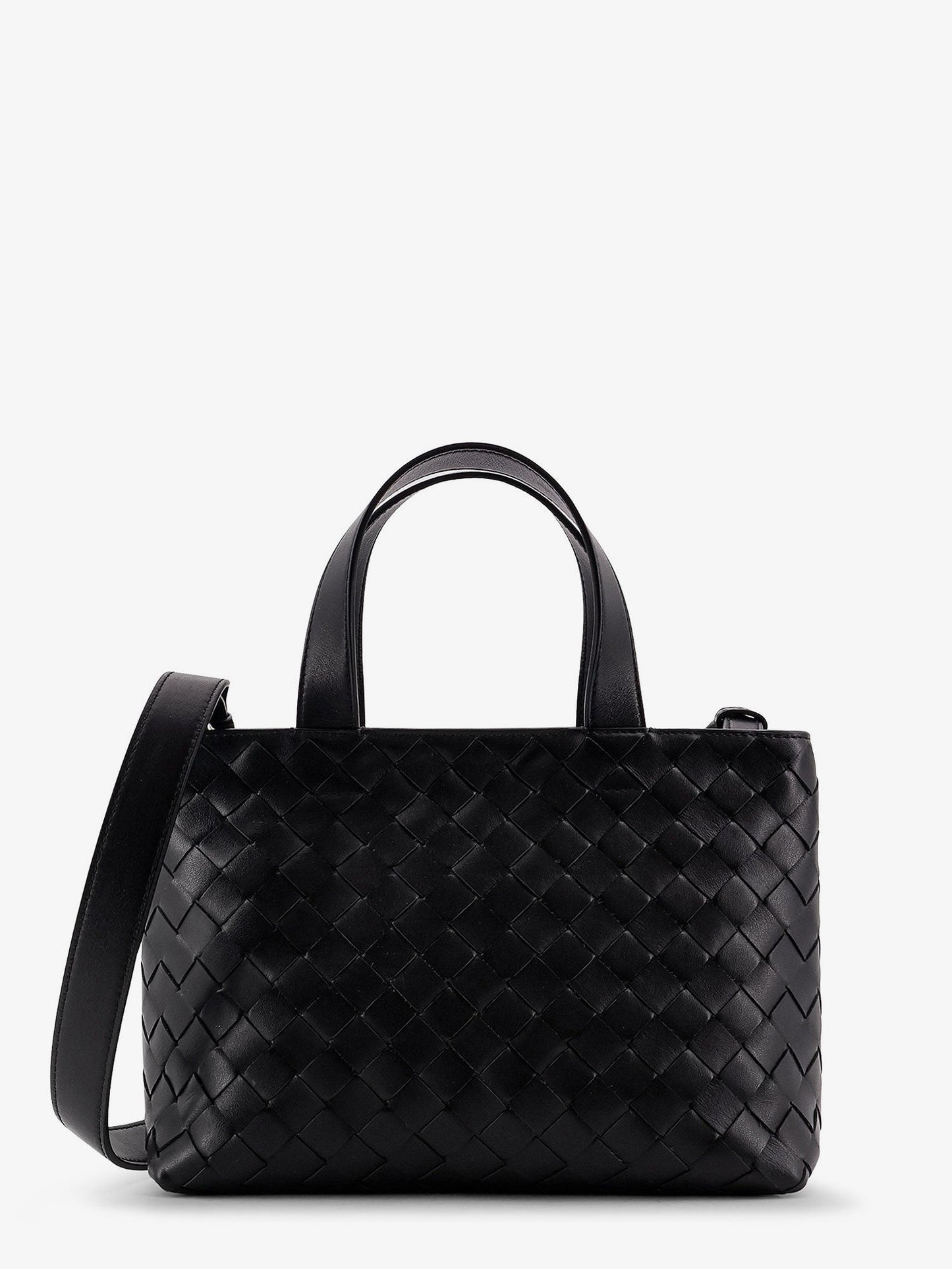 Bottega Veneta Men Leather Crossbody Bag With Intrecciato Pattern